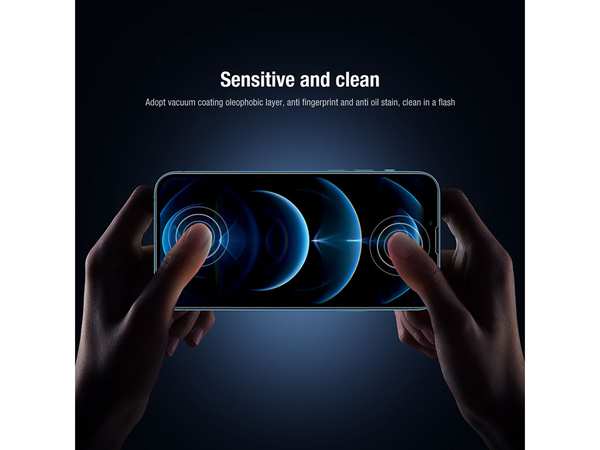 محافظ صفحه نمایش شیشه ای و محافظ لنز نیلکین آیفون 13 پرومکس Nillkin Apple iPhone 13 Pro Max 2-in-1 HD full screen tempered glass - تصویر 10