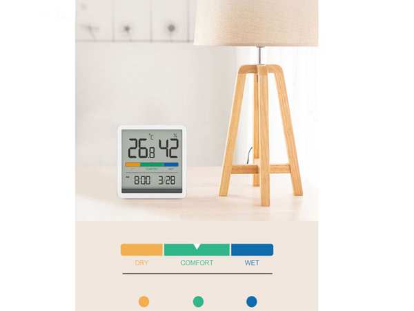 بهداشت و سلامت عمومی دماسنج و رطوبت سنج دیجیتالی شیائومی Xiaomi MIIIW Temperature and Humidity Clock NK5253 سفید - تصویر 3