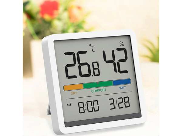 بهداشت و سلامت عمومی دماسنج و رطوبت سنج دیجیتالی شیائومی Xiaomi MIIIW Temperature and Humidity Clock NK5253 سفید - تصویر 5