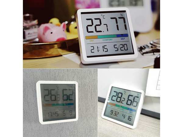بهداشت و سلامت عمومی دماسنج و رطوبت سنج دیجیتالی شیائومی Xiaomi MIIIW Temperature and Humidity Clock NK5253 سفید - تصویر 6