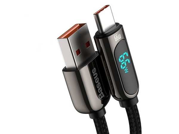 کابل یواسبی به تایپسی بیسوس Baseus CASX020101 66W USB to USB-C / Type-C Digital Display Fast Charging Data Cable 2M - تصویر 2