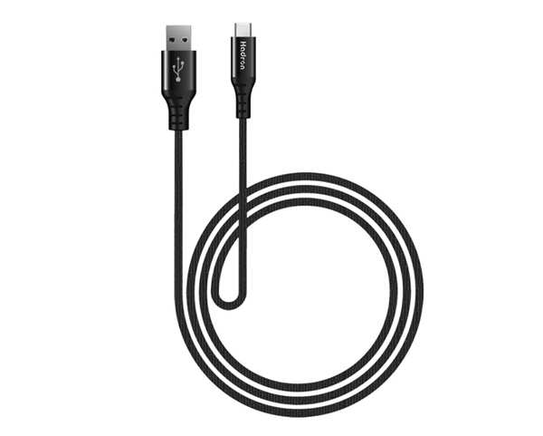 کابل شارژ سریع و انتقال داده روکش نایلونی هادرون Hadron HTC-A-C02 USB Type A/USB Type C