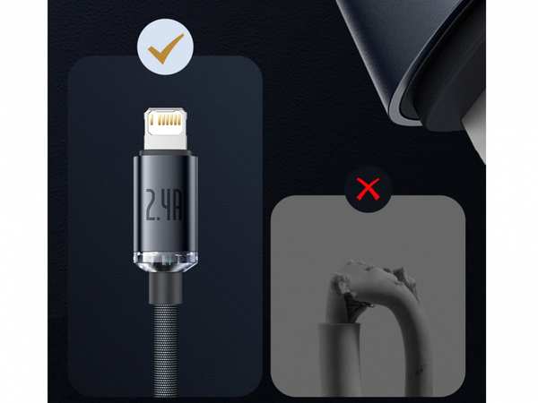 کابل لایتنینگ 2 متری بیسوس Baseus CAJY0000101 Crystal Shine 2m Lightning Cable - تصویر 24