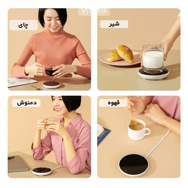 زیر لیوانی حرارتی شیائومی Xiaomi Lexiu Rosou ZS1 Thermostat Coaster 55 Degree Constant Temperature - تصویر 13