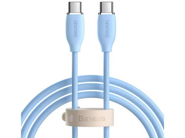 کابل تایپ‌سی به تایپ‌سی بیسوس Baseus CAGD030101 Jelly Liquid Silica Gel Type-C to Type-C Fast Charging Data Cable 2M