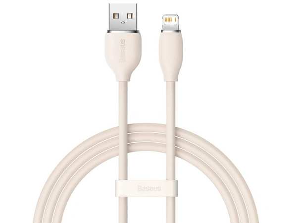 کابل یو‌اس‌بی به لایتنینگ بیسوس Baseus CAGD000004 Jelly Liquid Silica Gel USB to iP Fast Charging Data Cable 2.4A 1.2M