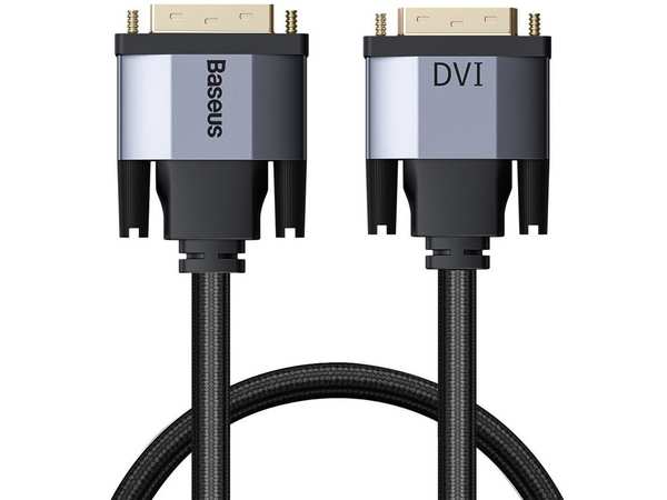 کابل تبدیل دی‌وی‌آی 1 متری بیسوس Baseus Enjoyment Series DVI Male To DVI Male Cable CAKSX-Q0G
