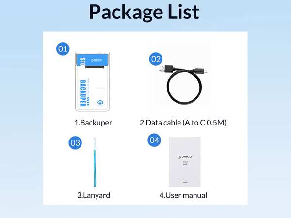 مبدل پشتیبان گیر 2.5 اینچ اوریکو ORICO BA2110 Backuper - تصویر 3