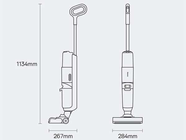 جاروشارژی و کف‌شوی برقی بیسوس Baseus X3 Electric Floor Cleaner CPXD000001 - تصویر 23