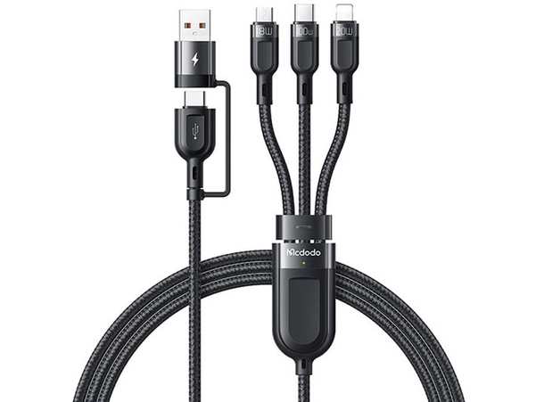 کابل سوپر فست شارژ 100 وات چند سر به طول 1.2 متر مکدودو Mcdodo 2 in 3 100W PD Fast Charging Cable CA-8800