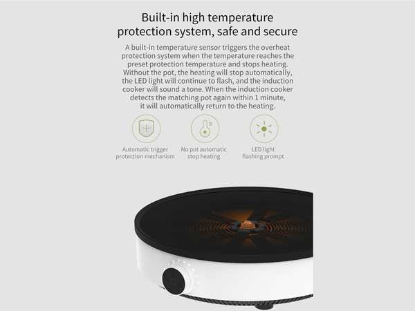 اجاق برقی القایی شیائومی Xiaomi Mijia Youth Lite Induction Cooker DCL002CM - تصویر 9