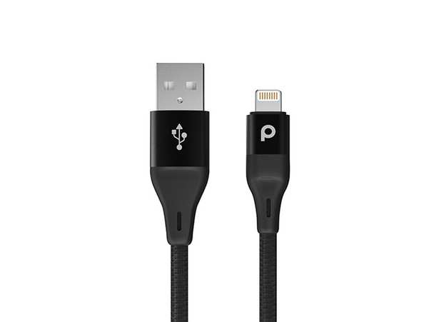 کابل شارژ لایتنینگ 2.4 آمپری پورودو Porodo PD-ALBR12 Aluminum Braided Lightning Cable