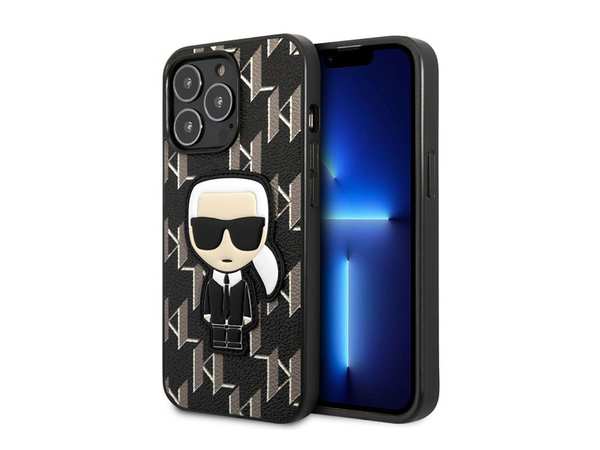 قاب چرمی آیفون 13 پرو طرح کارل برجسته CG Mobile iphone 13 Pro Karl Lagerfeld Leather Case