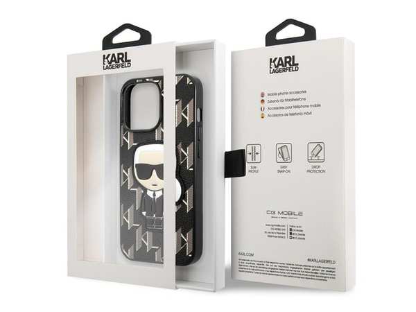 قاب چرمی آیفون 13 پرو طرح کارل برجسته CG Mobile iphone 13 Pro Karl Lagerfeld Leather Case - تصویر 12