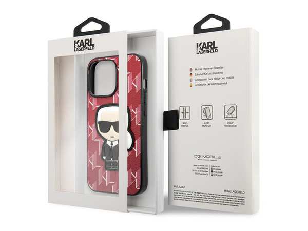 قاب چرمی آیفون 13 پرو طرح کارل برجسته CG Mobile iphone 13 Pro Karl Lagerfeld Leather Case - تصویر 2