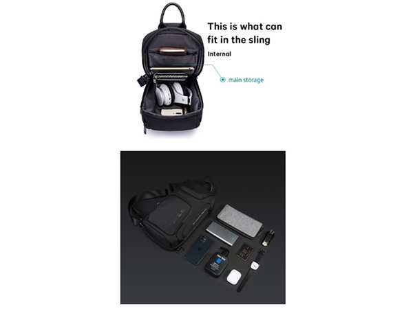 کوله تک بند بنج Bange BG-7565 Men Cloth Crossbody Chest Bag - تصویر 13