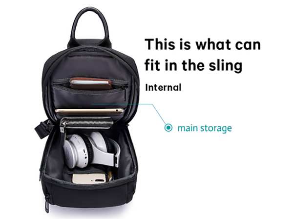 کوله تک بند بنج Bange BG-7565 Men Cloth Crossbody Chest Bag - تصویر 5