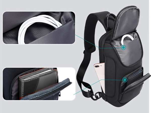 کوله تک بند بنج Bange BG-7565 Men Cloth Crossbody Chest Bag - تصویر 6