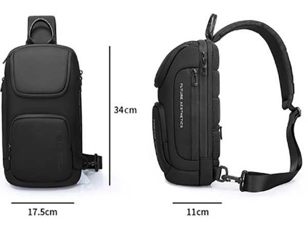 کوله تک بند بنج Bange BG-7565 Men Cloth Crossbody Chest Bag - تصویر 9