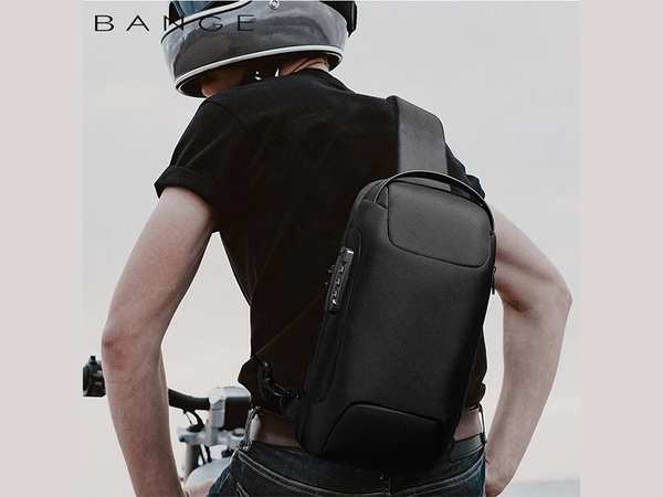 کوله کراس بادی تک بند ضد سرقت دارای پورت USB بنج BANGE BG-22085 Sling Chest Bag USB External Charging Port - تصویر 2