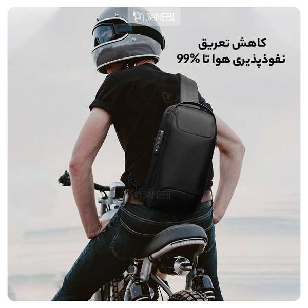 کوله کراس بادی تک بند ضد سرقت دارای پورت USB بنج BANGE BG-22085 Sling Chest Bag USB External Charging Port - تصویر 29