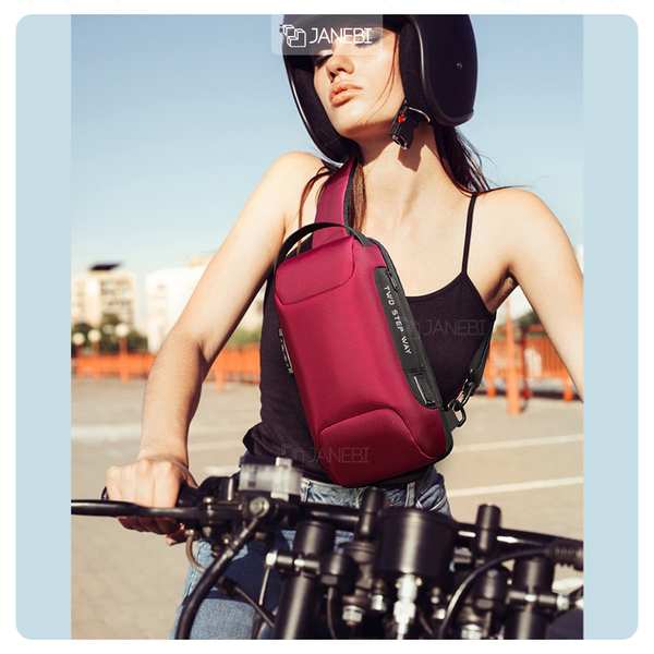کوله کراس بادی تک بند ضد سرقت دارای پورت USB بنج BANGE BG-22085 Sling Chest Bag USB External Charging Port - تصویر 30