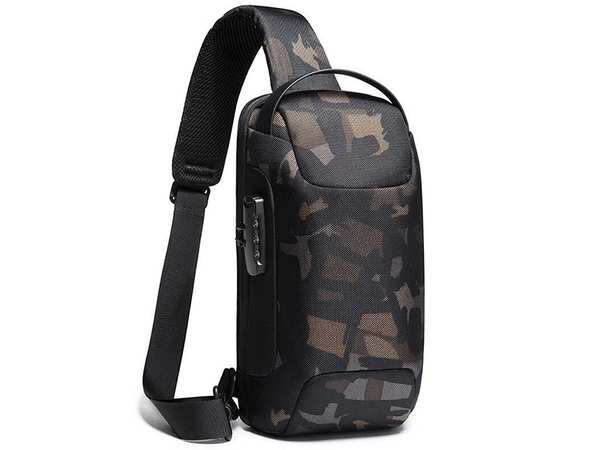 کوله کراس بادی تک بند ضد سرقت دارای پورت USB بنج BANGE BG-22085 Sling Chest Bag USB External Charging Port - تصویر 4