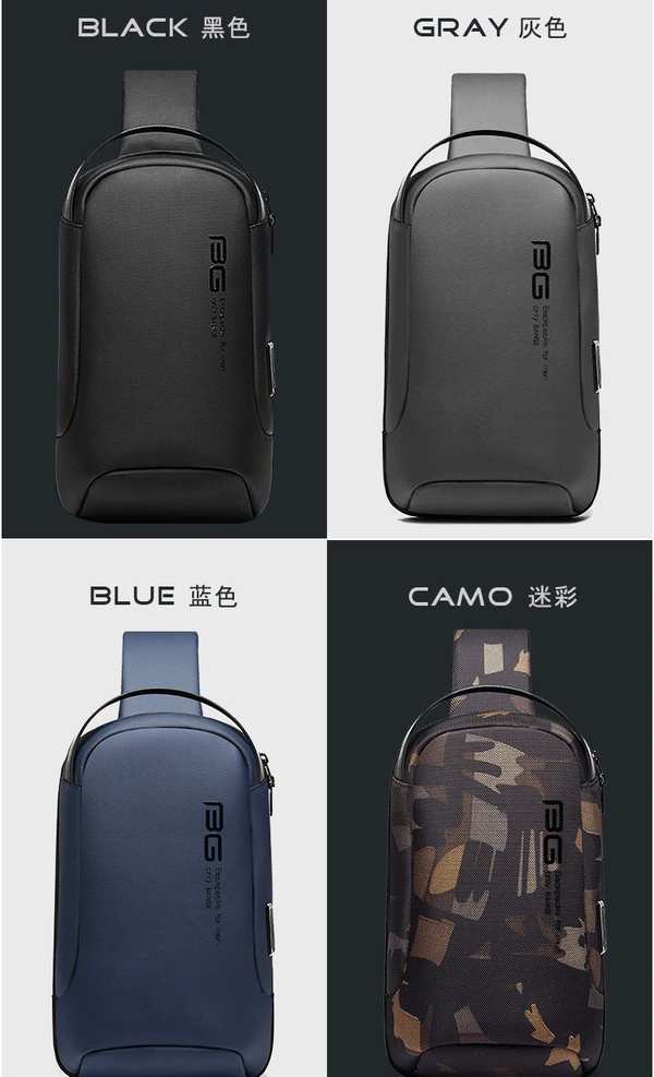کوله تک بند حرفه ای ضد آب دارای USB بنج BANGE BG-7221 Men Bag Casual Business Messenger Cloth Bag - تصویر 14
