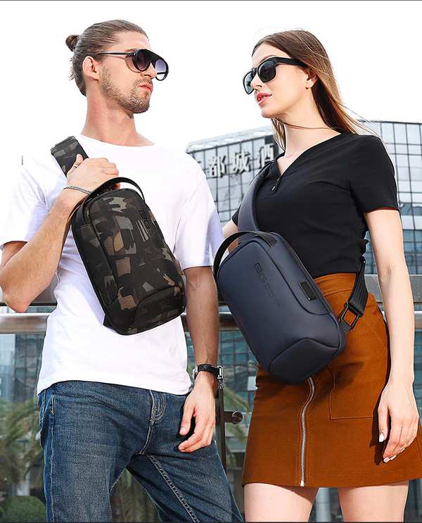 کوله تک بند حرفه ای ضد آب دارای USB بنج BANGE BG-7221 Men Bag Casual Business Messenger Cloth Bag - تصویر 19
