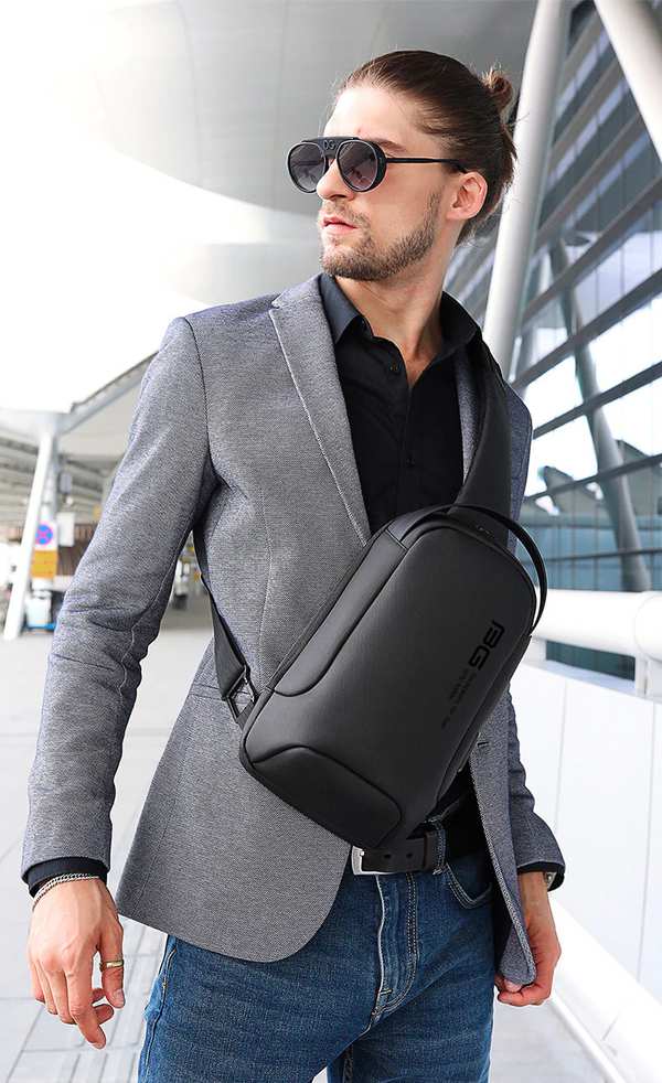 کوله تک بند حرفه ای ضد آب دارای USB بنج BANGE BG-7221 Men Bag Casual Business Messenger Cloth Bag - تصویر 23