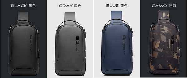 کوله تک بند حرفه ای ضد آب دارای USB بنج BANGE BG-7221 Men Bag Casual Business Messenger Cloth Bag - تصویر 24