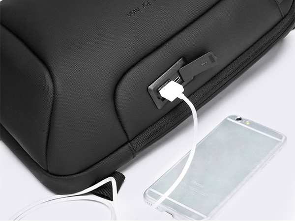 کوله تک بند حرفه ای ضد آب دارای USB بنج BANGE BG-7221 Men Bag Casual Business Messenger Cloth Bag - تصویر 4