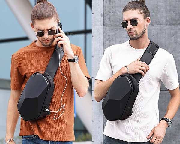 کوله تک بند منشوری با ظرفیت 7.9 اینچ دارای پورت USB بنج BANGE BG-7213 PRISM CROSSBODY BAG - تصویر 27