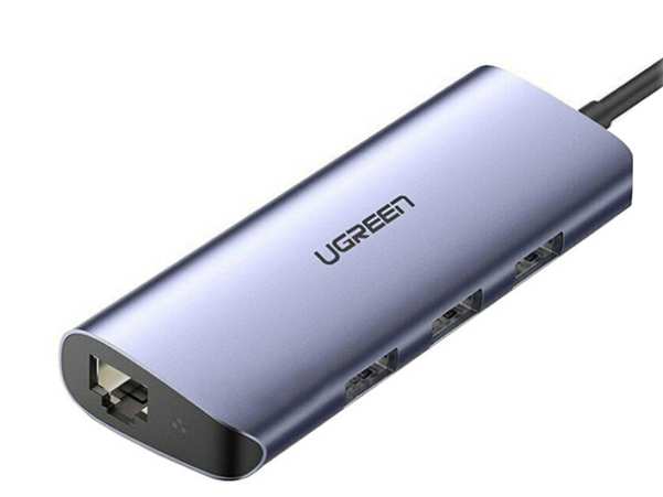 هاب 4 پورت USB 3.0 به 3 پورت USB 3.0 با یک پورت LAN یوگرین Ugreen CM252 60719843242NC6693