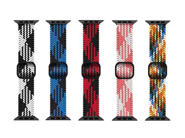 بند پارچه ای اپل واچ 42 و 44 میلی‌ متر گرین Green Apple Watch 42/44mm Braided Solo Loop Adjustable Strap