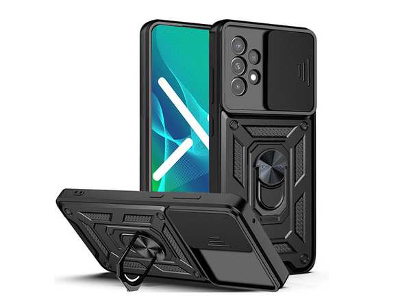 قاب محافظ لنز و حلقه دار سامسونگ Samsung Galaxy A72 Slide Camera & Ring Holder Stand Case