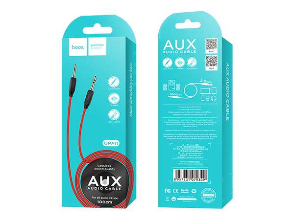 کابل انتقال صدای یک متری هوکو Hoco Cable 3.5mm to 3.5mm UPA11 audio AUX - تصویر 6