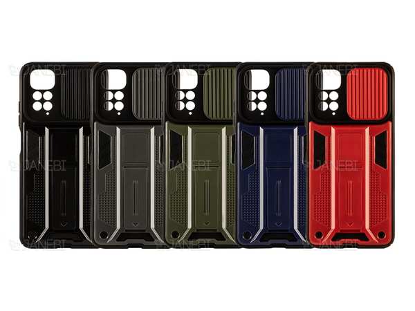 قاب محافظ لنز و استند دار شیائومی Xiaomi Redmi Note 11 Pro 2022 Slide Camera & Stand Case
