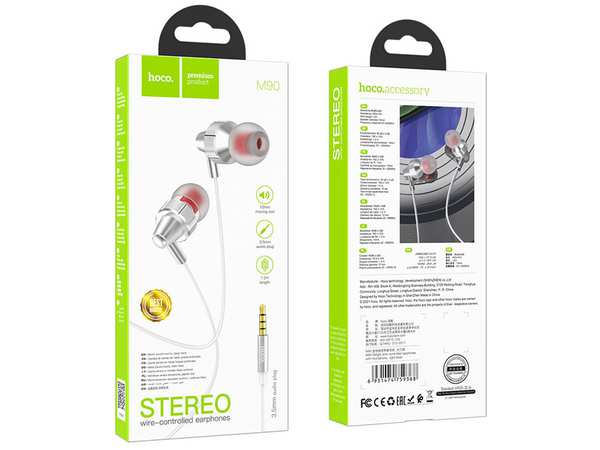 هندزفری سیمی جک 3.5 هوکو Hoco Wired earphones 3.5mm M90 Delight with mic - تصویر 10