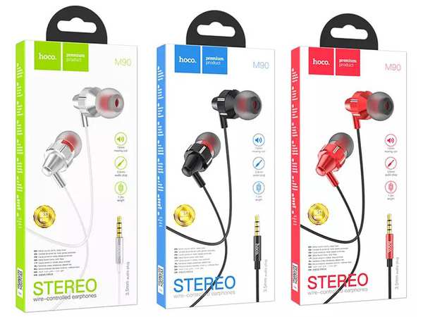 هندزفری سیمی جک 3.5 هوکو Hoco Wired earphones 3.5mm M90 Delight with mic - تصویر 3