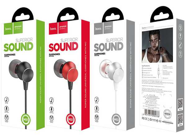 هندزفری سیمی با جک 3.5 میلیمتری هوکو Hoco Wired earphones M51 Proper sound with mic - تصویر 2