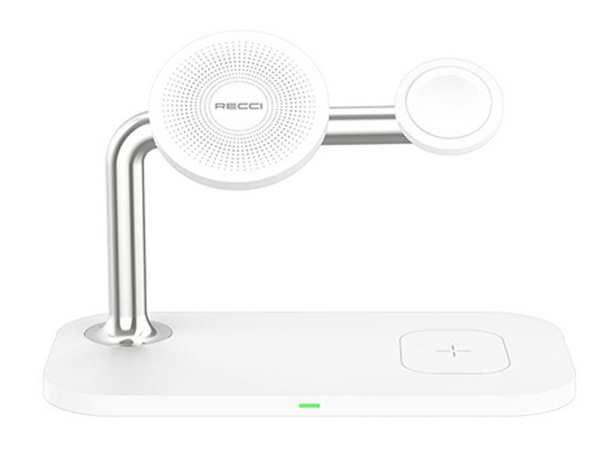 شارژر بی سیم رومیزی 15 وات رسی Recci 3 in 1 Magnetic Wireless Charger RCW-20