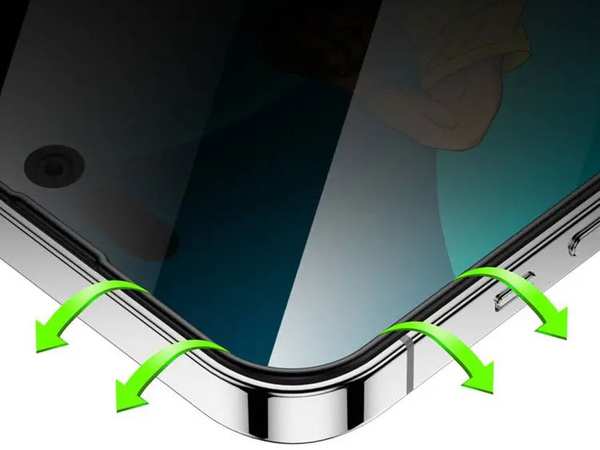 گلس حریم شخصی آیفون 14 گرین Green iPhone 14 3D Silicone+ Privacy Glass - تصویر 4
