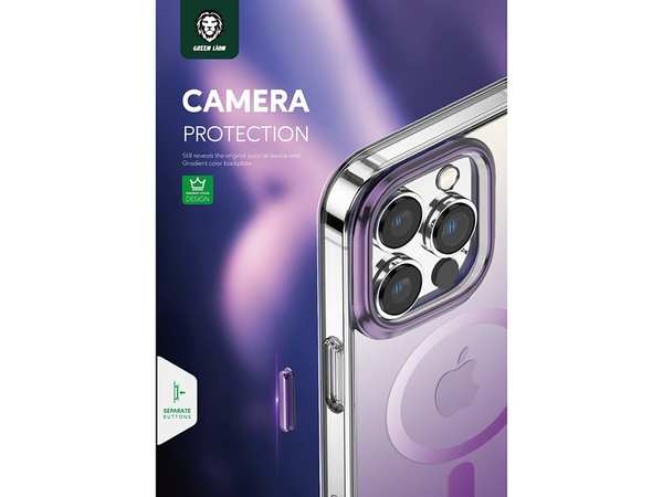 قاب رنگین کمانی مگ سیف آیفون 14 پرو گرین Green iphone 14 Pro Rainbow Magsafe Case - تصویر 2
