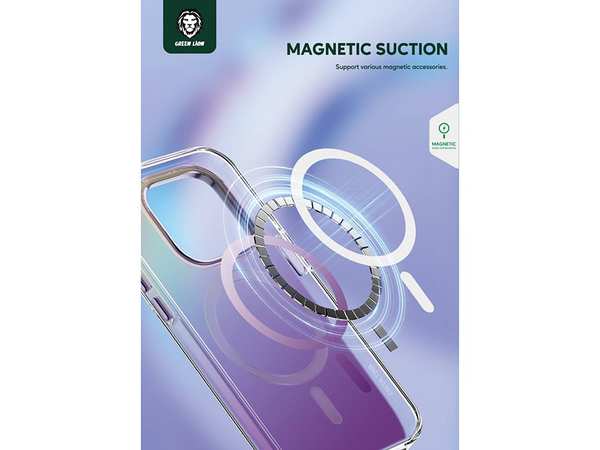 قاب رنگین کمانی مگ سیف آیفون 14 پرو گرین Green iphone 14 Pro Rainbow Magsafe Case - تصویر 3