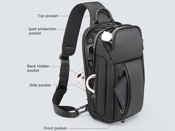 کوله پشتی تک بند ضد آب بنج Backpack Bange BG-7566 one shoulder - تصویر 12