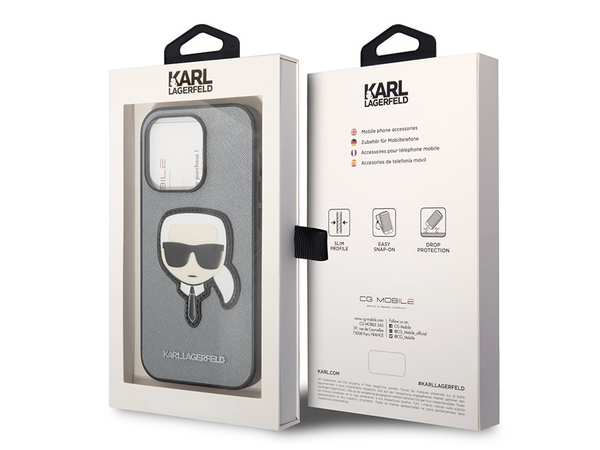 قاب چرمی آیفون 14 پرو طرح کارل CG Mobile iphone 14 Pro Karl Lagerfeld Leather Case - تصویر 5