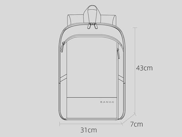 کوله پشتی ضد آب لپ تاپ 15.6 اینچی بنج BANGE BG-77115 - تصویر 3