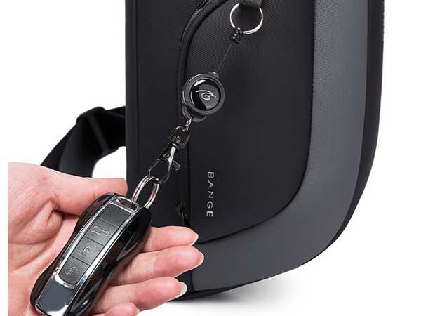 کوله تک بند ضد آب بنج Bange BG-7312 Men Microfiber Leather Crossbody Chest Bag - تصویر 15