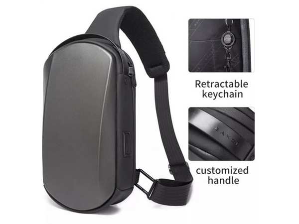 کوله تک بند ضد آب یو اس بی دار بنج BANGE BG-7256 Men Chest Bag Waterproof - تصویر 8
